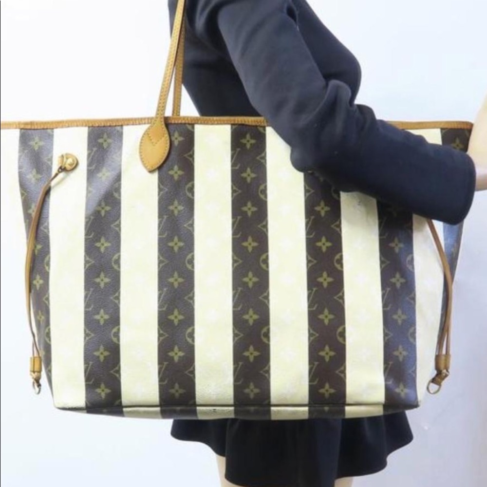 Louis Vuitton Rayures Gm Neverfull Monogram Bag - Picture 4 of 8